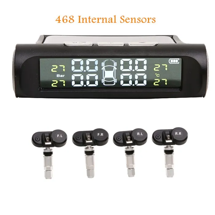 Солнечная мощность usb зарядка автомобиля TPMS Zeepin цифровой ЖК-дисплей беспроводной