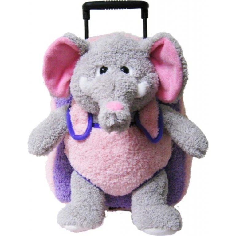 Фото Kreative Kids 8051 Elephant Плюшевые Рюкзак на колесиках-розовый и фиолетовый Багаж сумки Kreative Kids 8051 Elephant Плюшевые Рюкзак на колесиках-розовый и фиолетовый Багаж сумки