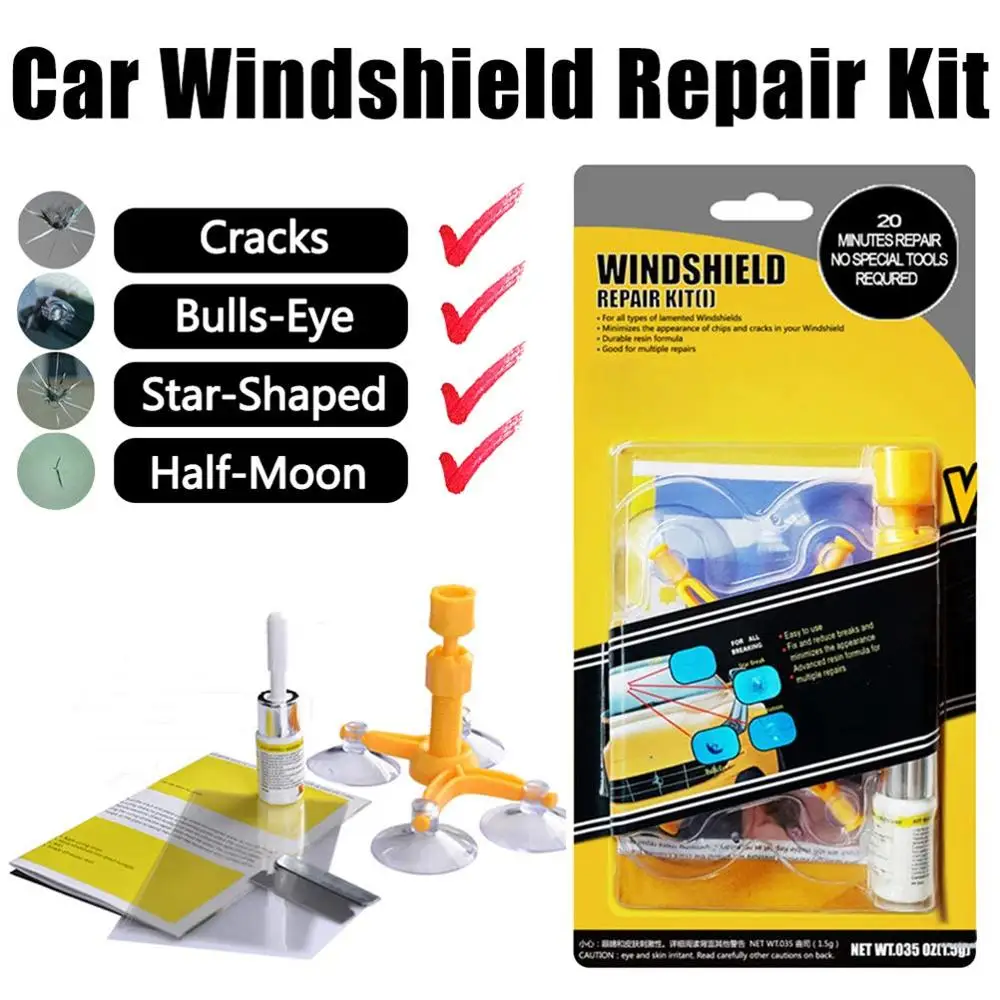 Windshield Repair Kit Professional Windscreen Tool Set Quick Fix DIY Car Auto Window Glass for Chip | Автомобили и мотоциклы