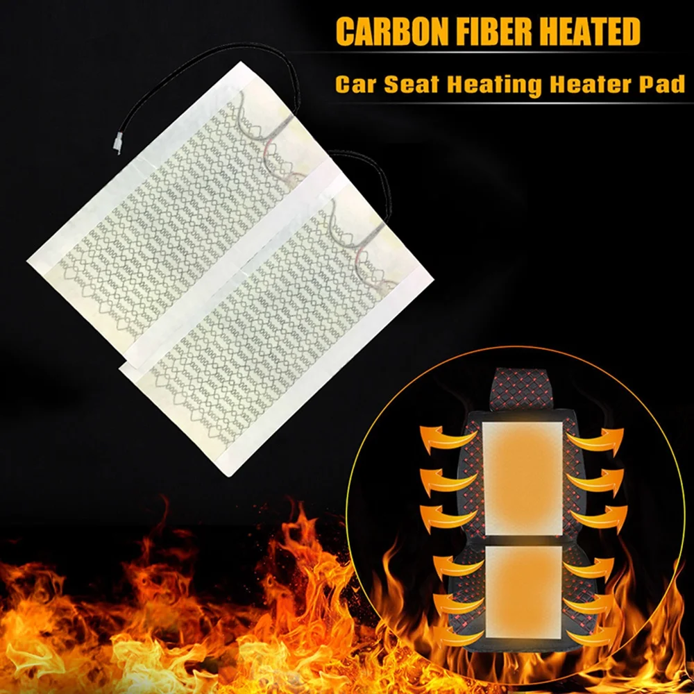 2X12 V универсальные коврики для подогрева сидений из углеродного волокна грелки