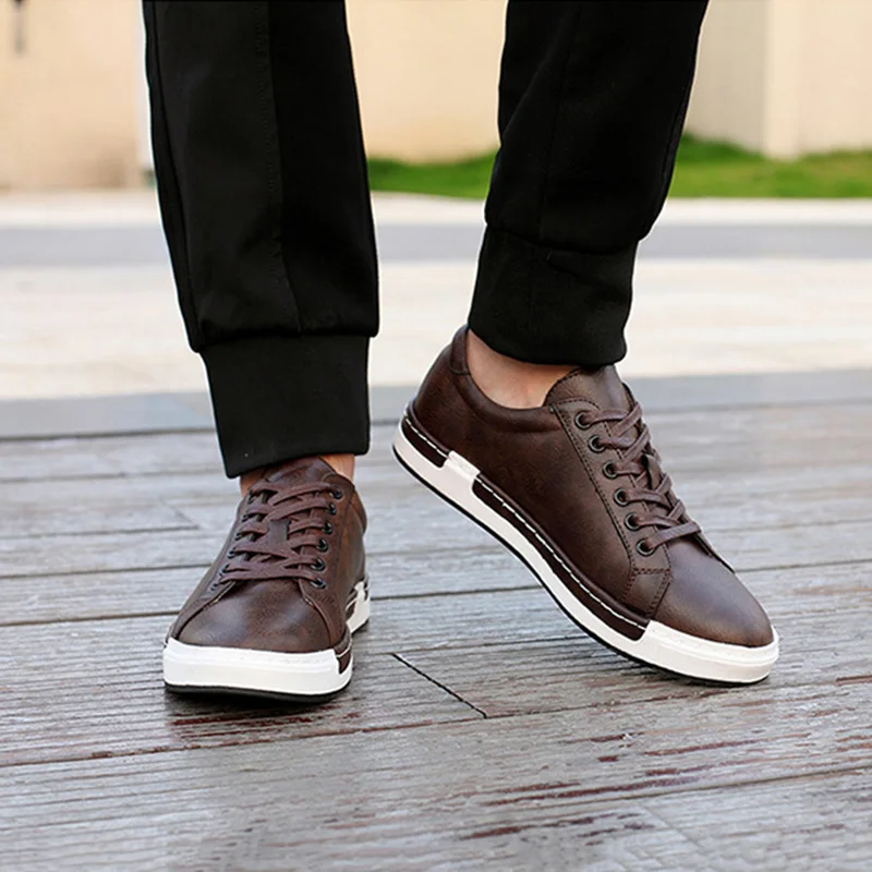 Новая весенняя мужская кожаная повседневная обувь модная высококачественные