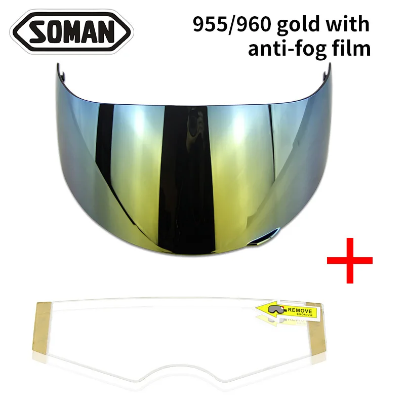 Soman мотоциклетный шлем 955/960 casco козырек с противотуманной пленкой capacetes Запчасти и