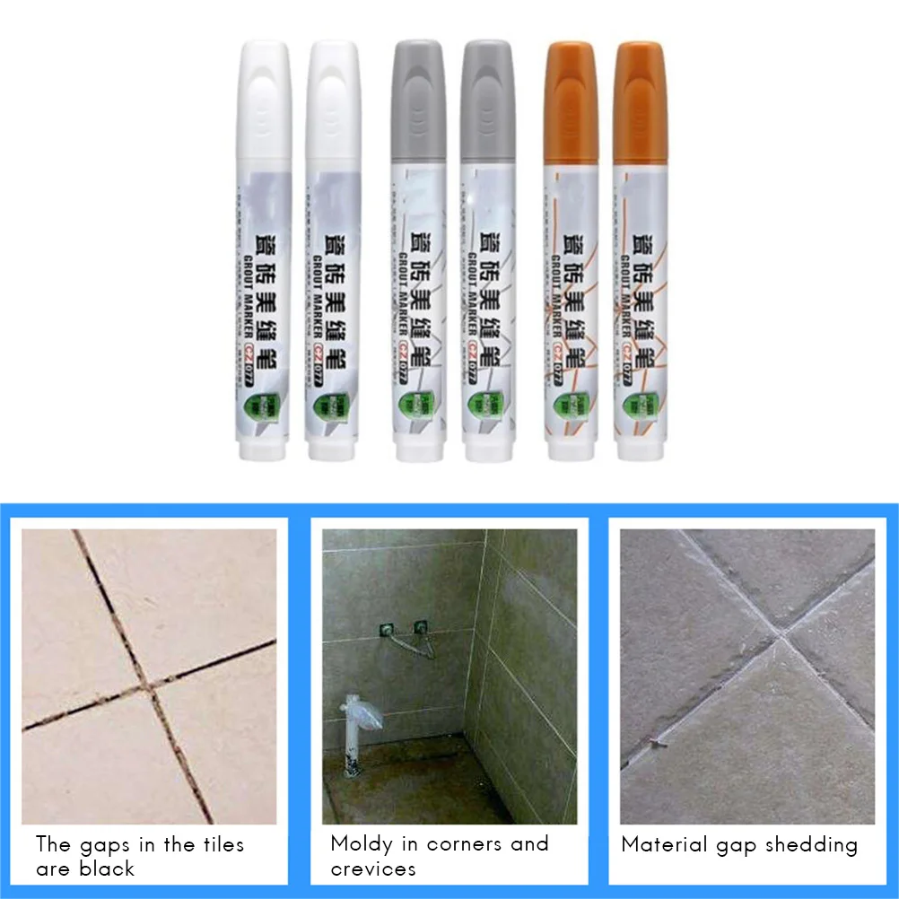 yellow Tile Gap Repair Refill Pen Grout Refresher for Kitchen Shower Bathroom Paint Cleaner Filling Agents Wall Porcelain | Обустройство