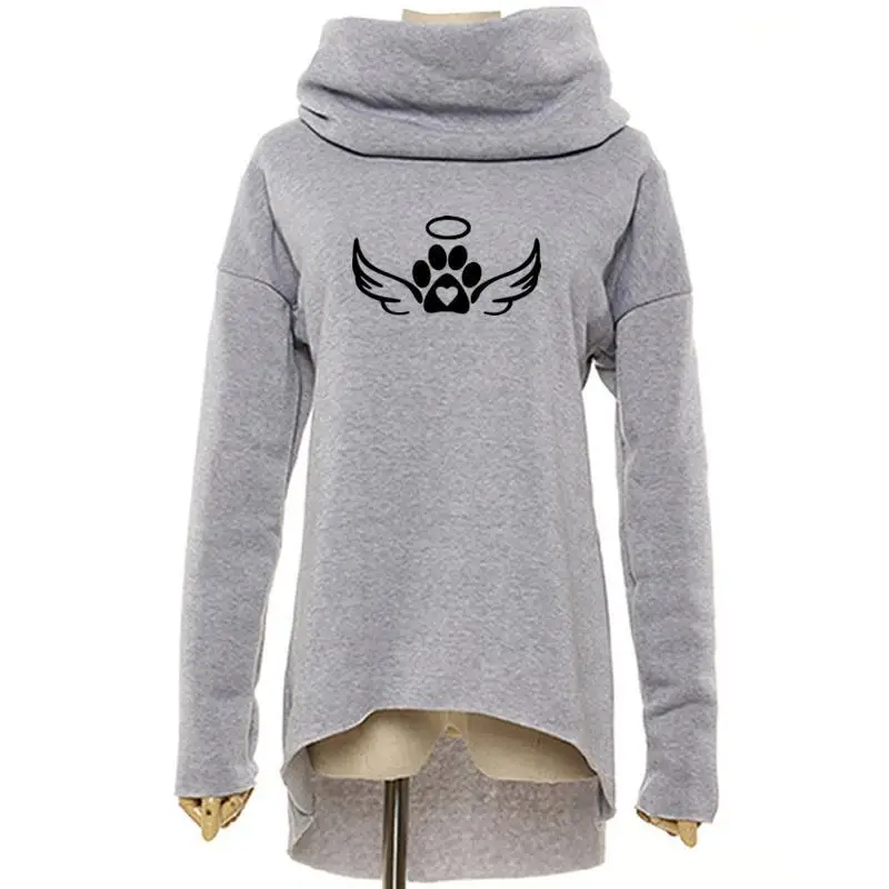 Новинка 2018 модные милые толстовки с капюшоном принтом собачьих кошек и лап