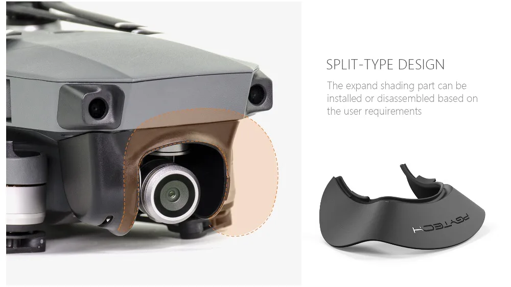 Защитная линза для камеры PGYTECH Солнцезащитный капюшон козырек антибликовое