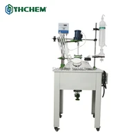 10l glass chemical reactor with electrical heating bath
