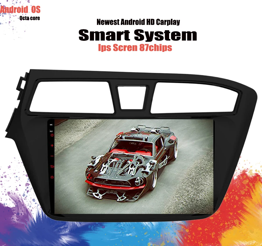 Android 10 0 HD 1024*600 радио Автомобильный мультимедийный плеер для 2014 2015 HYUNDAI I20 GPS
