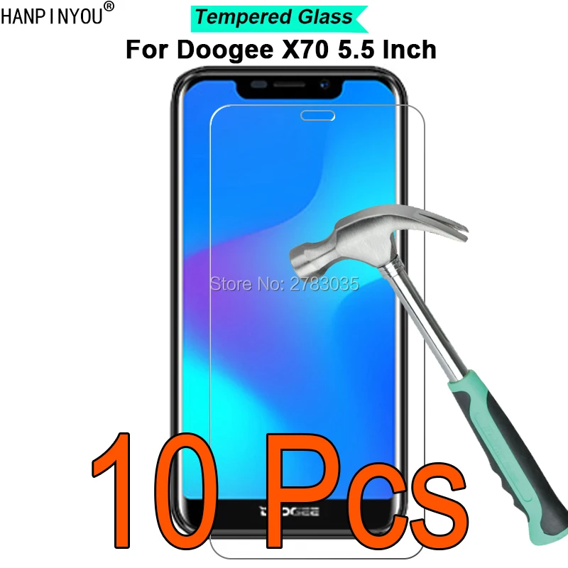 10 шт./лот Для Doogee X70 5 &quotновая твердость 9H 2.5D ультратонкая закаленная стеклянная