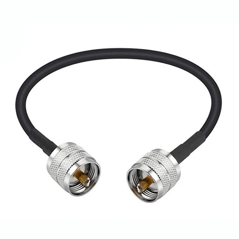 Коаксиальный кабель JX Store радиочастотный UHF разъем Папа папа PL259 штырь RG58 ОТРЕЗОК