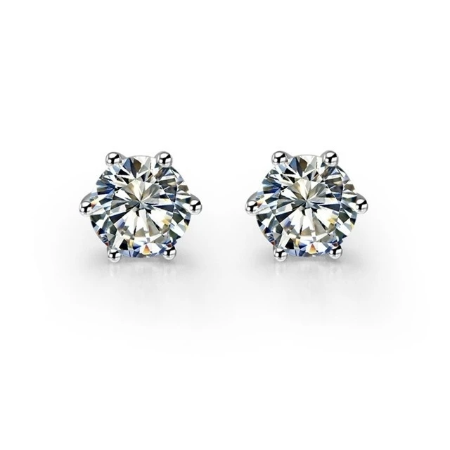 1/2 Ct White Diamond 18K Gold Over Stud Earrings $999 | Украшения и аксессуары