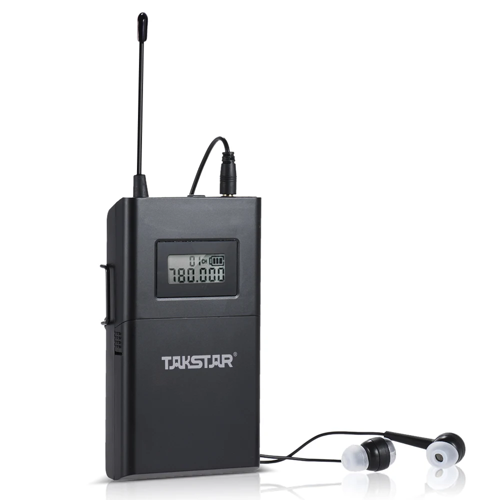 Takstar WPM 200 UHF Беспроводной аудио Системы приемник ЖК дисплей Дисплей 6 выбираемых