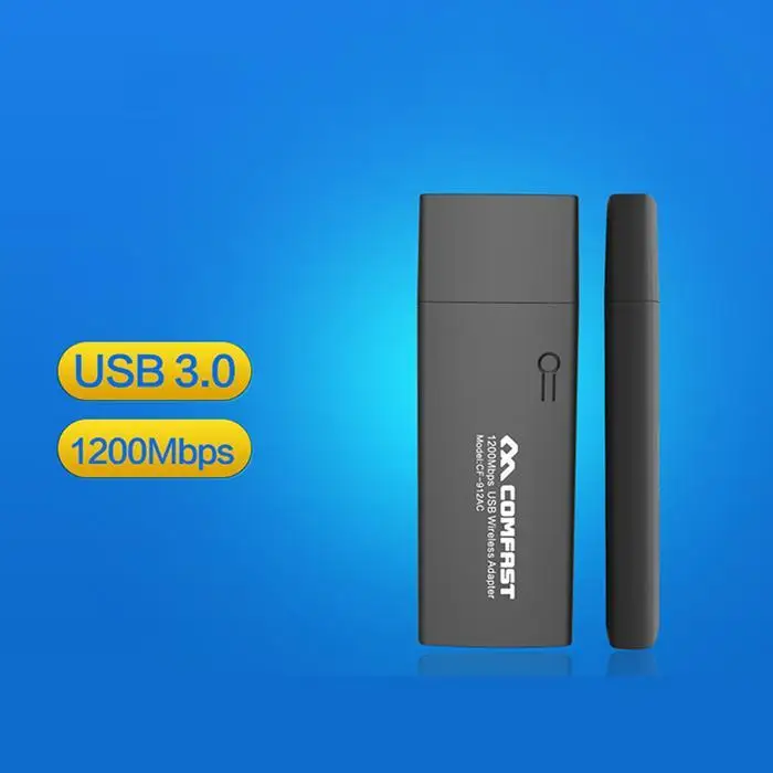Двухчастотная беспроводная сетевая карта USB Черный WiFi 2 4G/5 8G 3 0 1200 Мбит/с адаптер 500