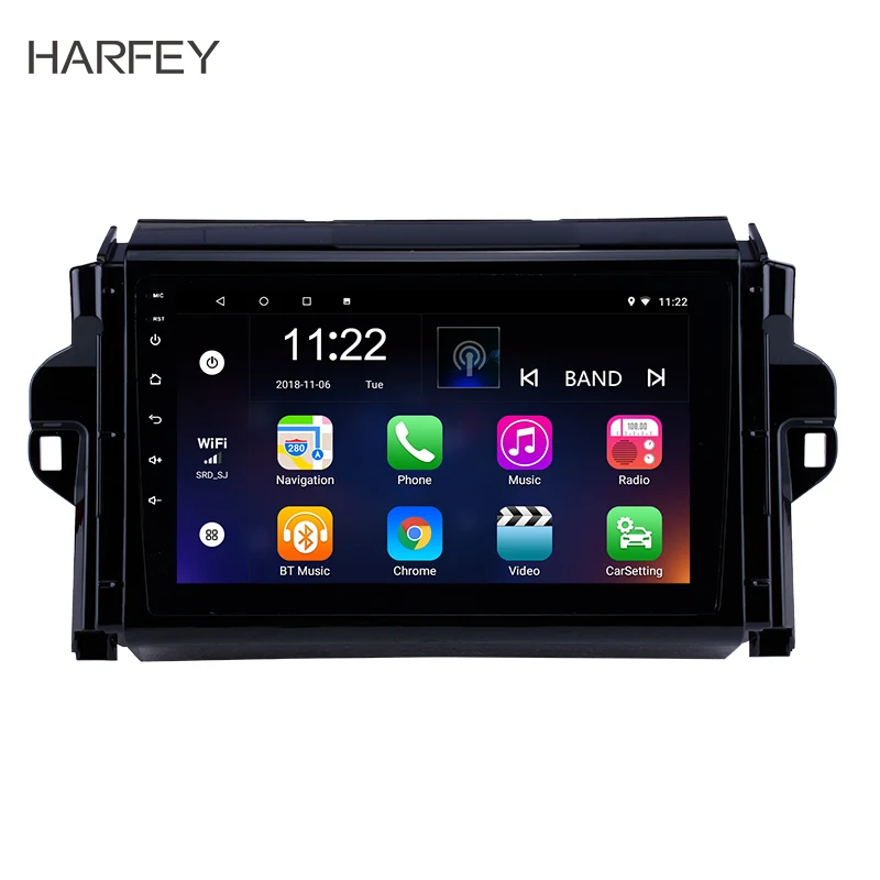 Harfey радио GPS навигация 9 &quotAndroid 8 1 для TOYOTA FORTUNER/COVERT 2015 2018 цифровое телевидение Bluetooth
