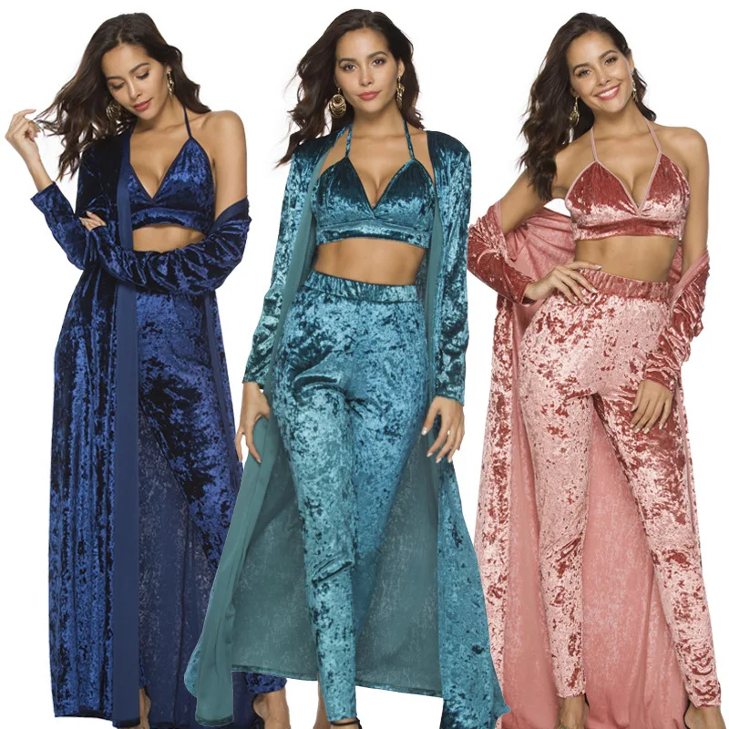 

Костюм-платье трикотажное эластичное модное время трикотажное платье-тройка