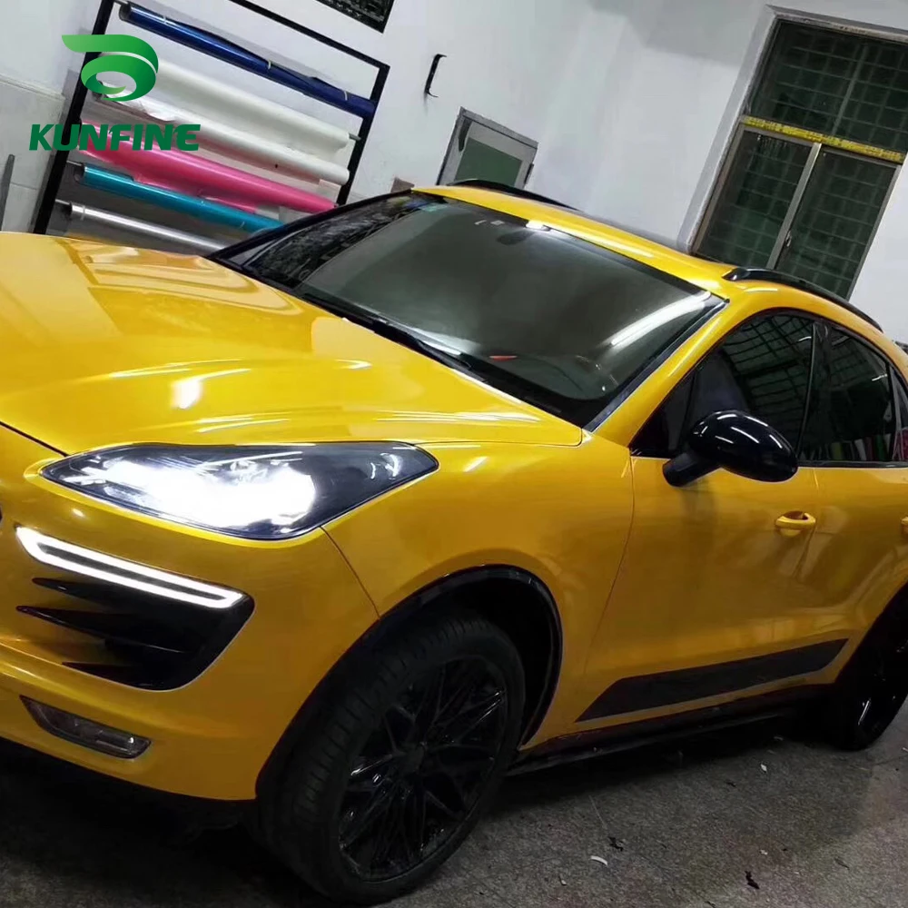 Автомобильный Стайлинг Wrap металлическая Кленовая желтая Автомобильная