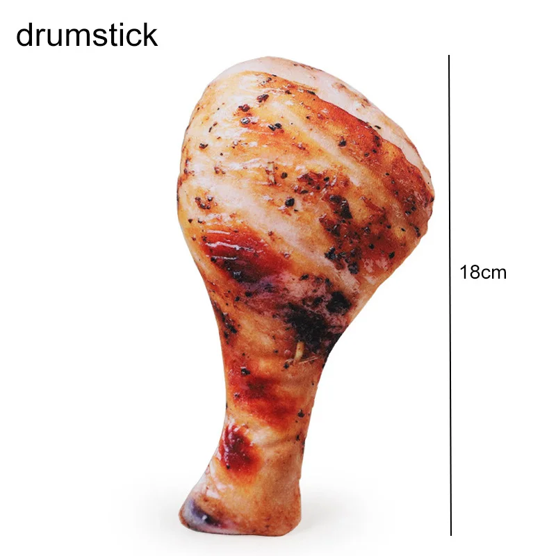 New Pet Simulation Food Sound Toy Dog Play Chew Bite Plush Toys Chicken Leg Eggplant Shrimp Vegetable Egg Pets Supplies 1Pc|Игрушки для
