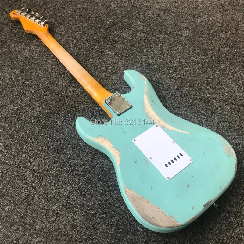 В наличии. Ручная do old guitar s реставрация древних путей электрогитара зеленый