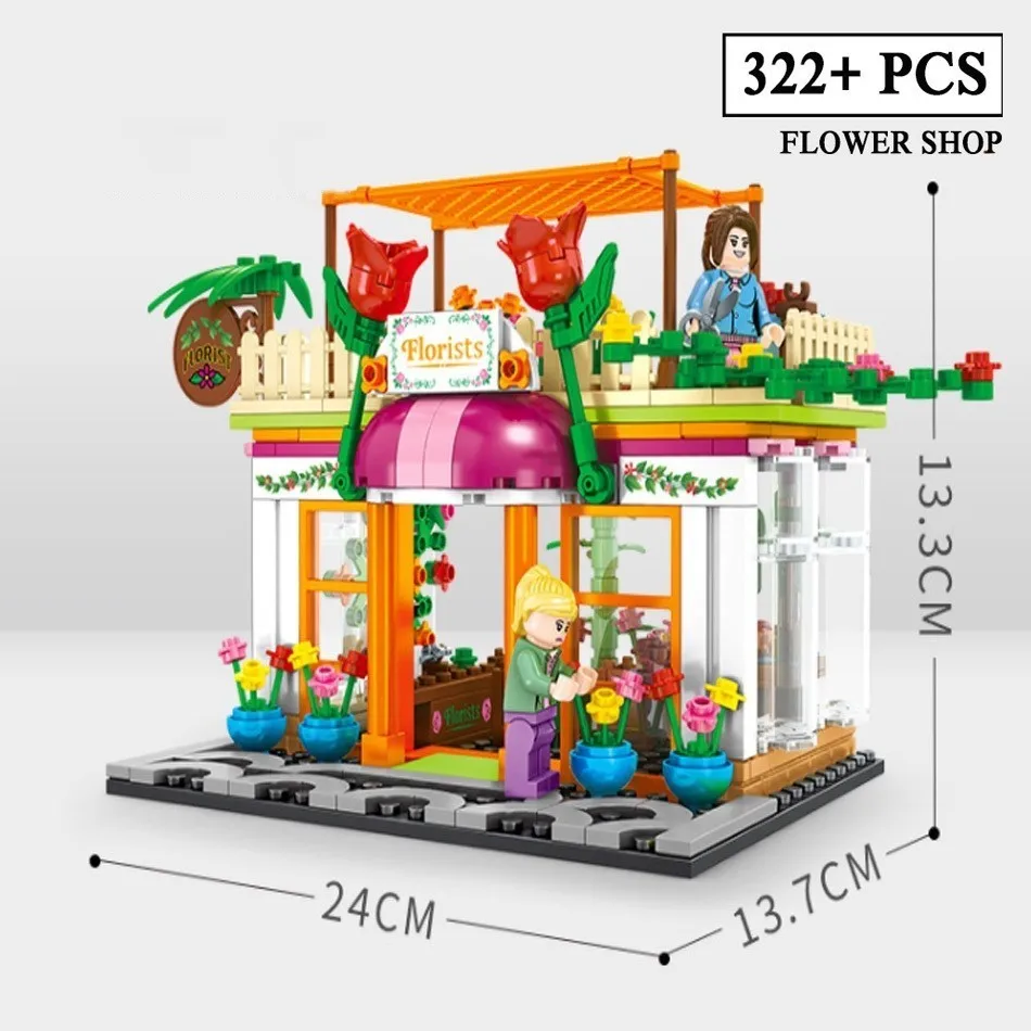 4 стиля строительные блоки Набор городская улица вид Совместимость архитектуры