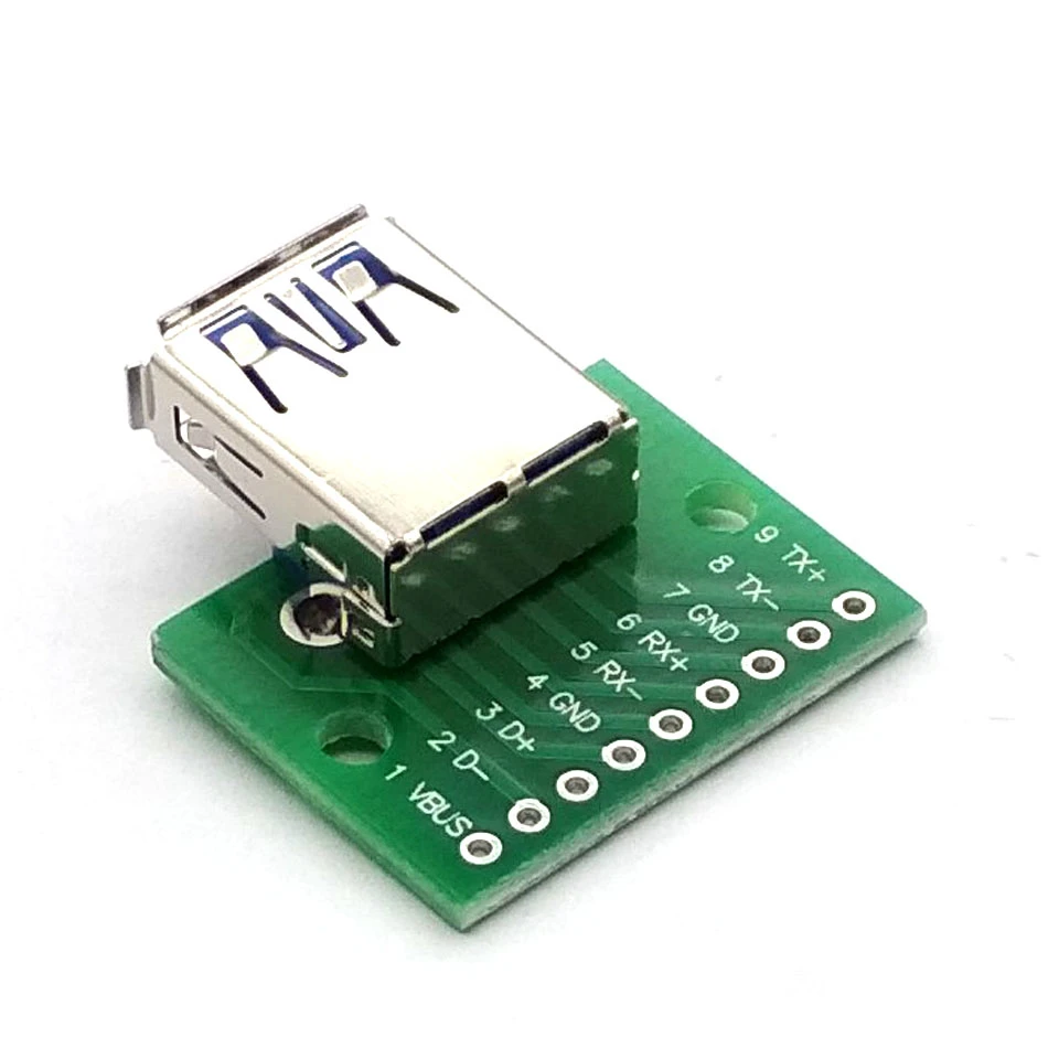 USB 3.0 Female Head Seat DIP Flat Module Line Adapter Plate Base To USB-3.0 Conversion Board |