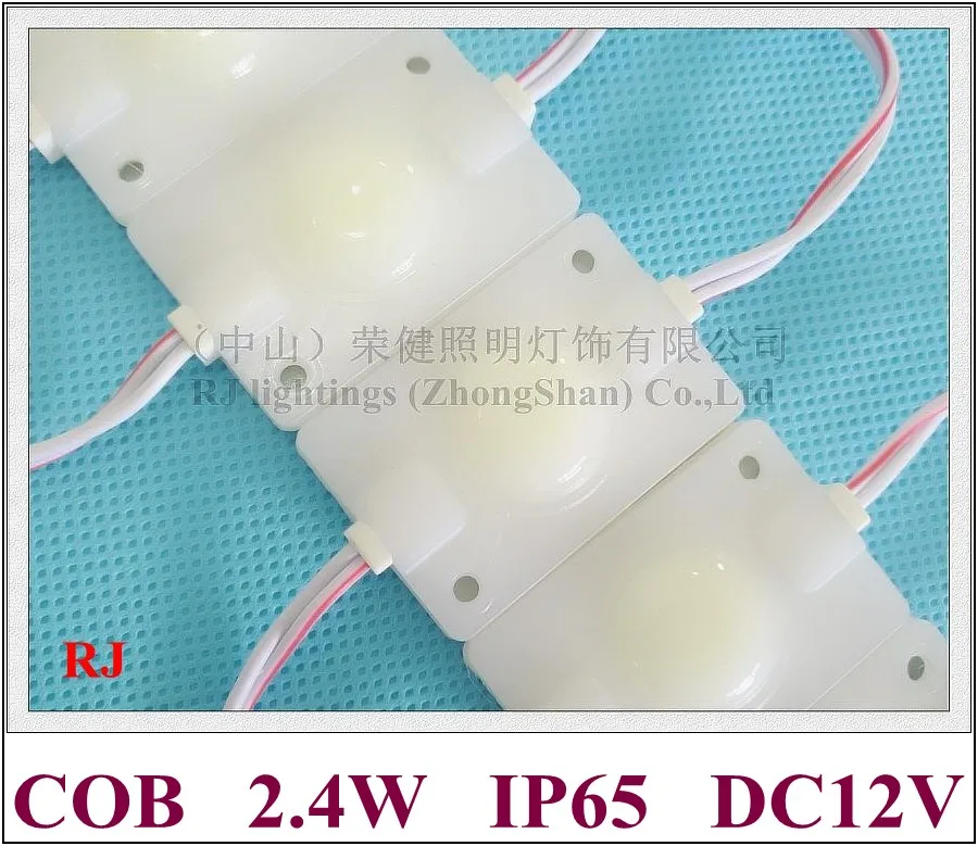 injection LED module light round style with wide angle lens aluminum PCB board DC12V 2.4W COB 9 chips IP65 45mm*30mm*08mm