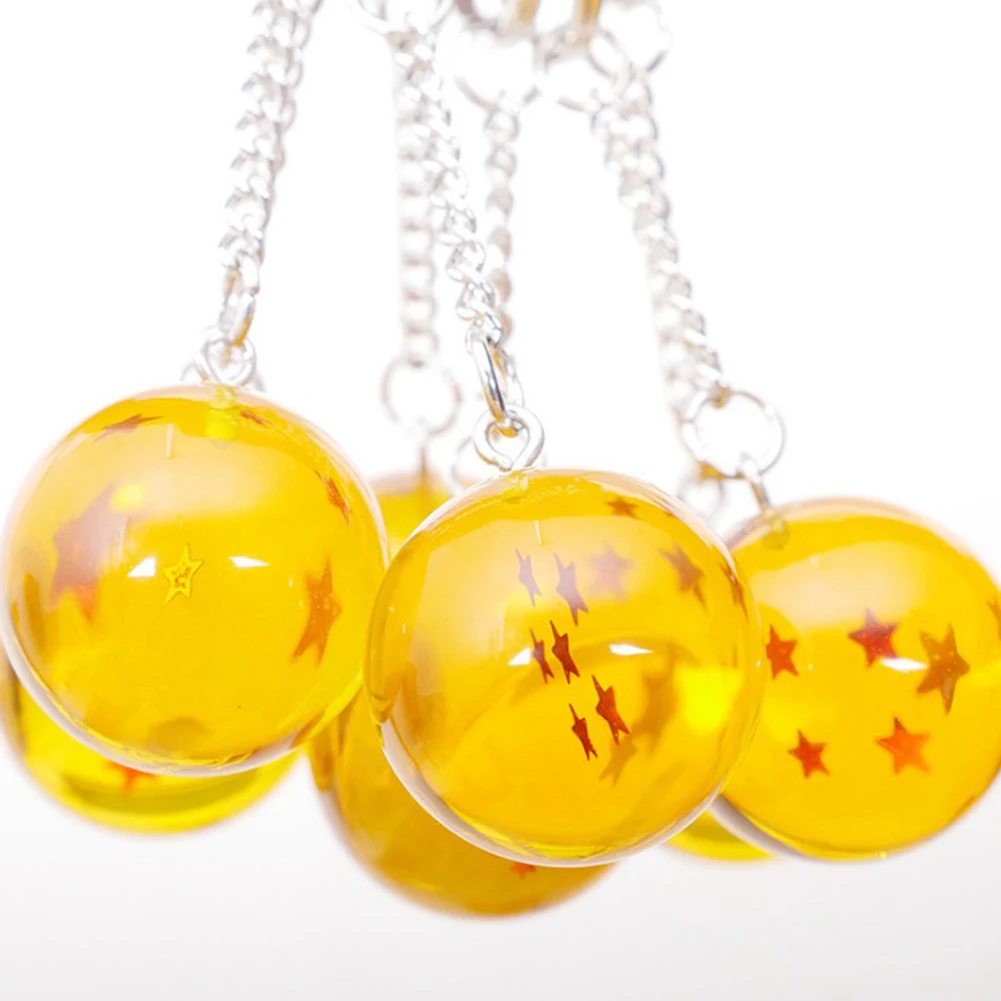 Трендовые круглые брелки с подвеской в виде драконьего шарика 3D 1 7 звезд из смолы