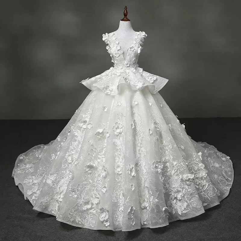 Vivian's Bridal роскошное свадебное платье принцессы с 3d цветочной аппликацией
