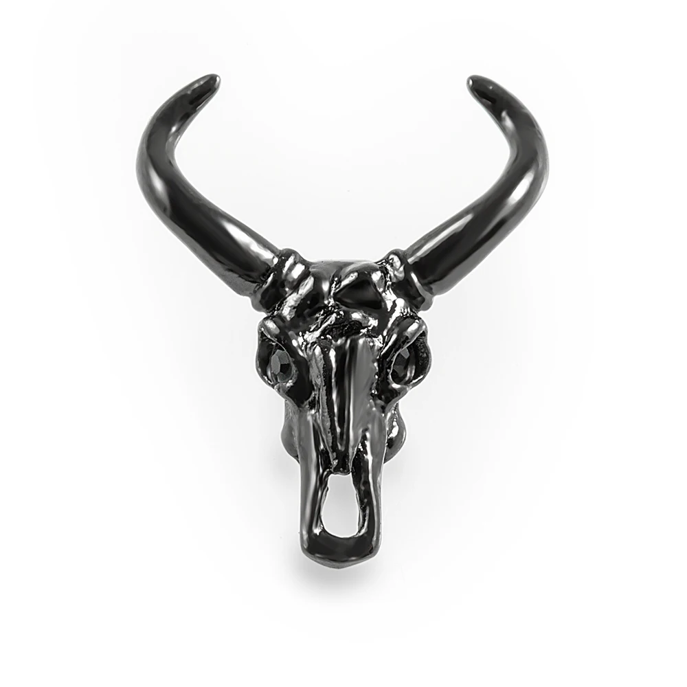22*17mm Cow Head New High Quality Brass Cubic Zirconia Diy Men's Beads Bracelet Jewelry Making Accessories Connector Finding | Украшения
