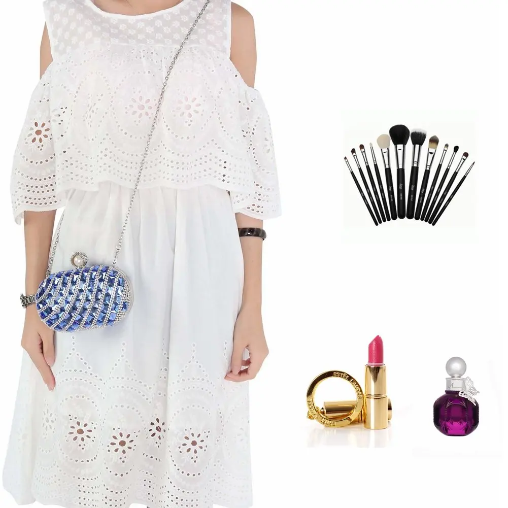 Женский роскошный Вечерний Клатч со стразами сумочка для вечеринки