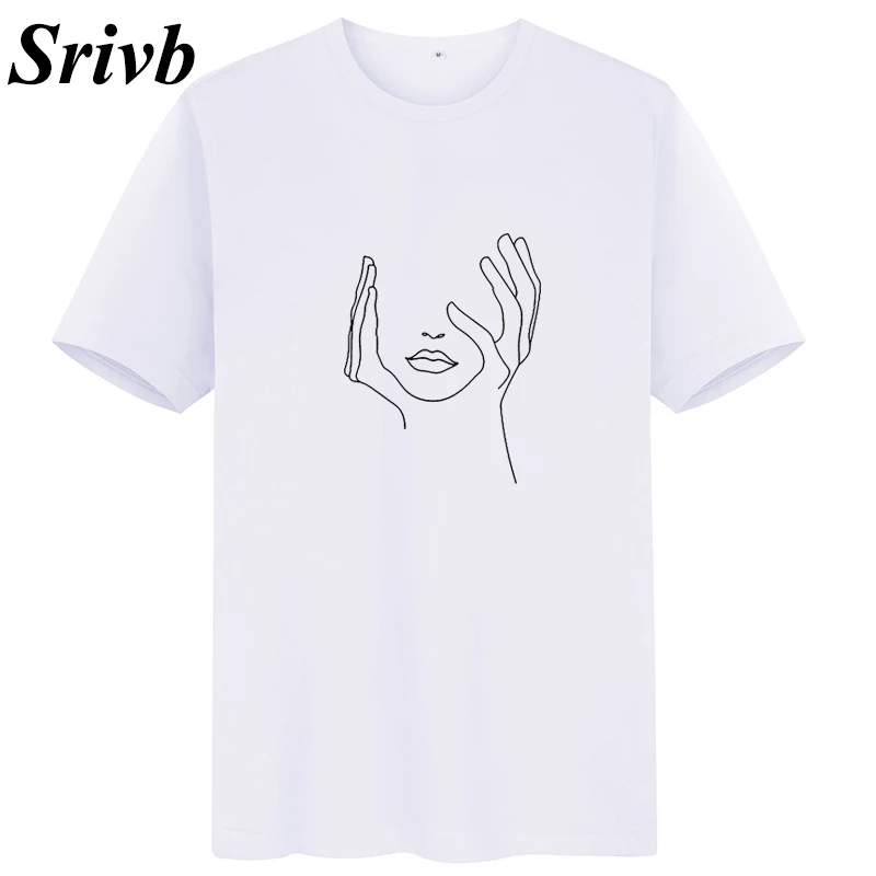 Женская футболка Srivb забавная с графикой для хипстеров черная белая модная