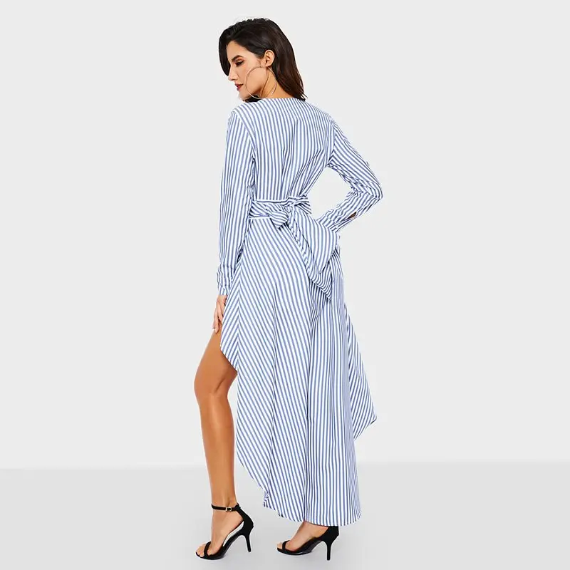 Women Blouses Casual Simple Summer Office Lady Slim Lapel Solid Asymmetric Lantern Sleeve Elegant Female Fashion Blue Shirts |