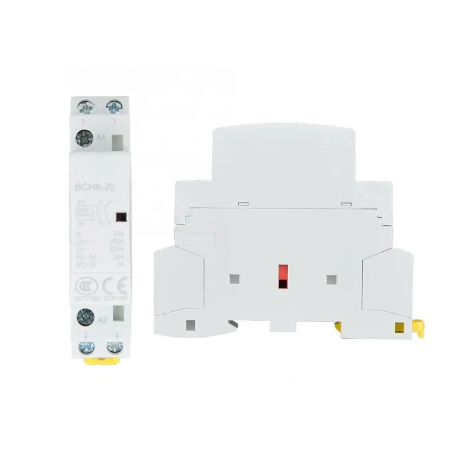 2P 20A 2NO 24V 220V/230V 50/60Hz AC контактор для дома DIN Rail Mount бытовой модульный переменного