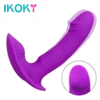 Силиконовый вибратор IKOKY для женщин, вагинальный массаж, носимый фаллоимитатор, интимные игрушки для взрослых, Женский мастурбатор, Стимулятор точки G и клитора