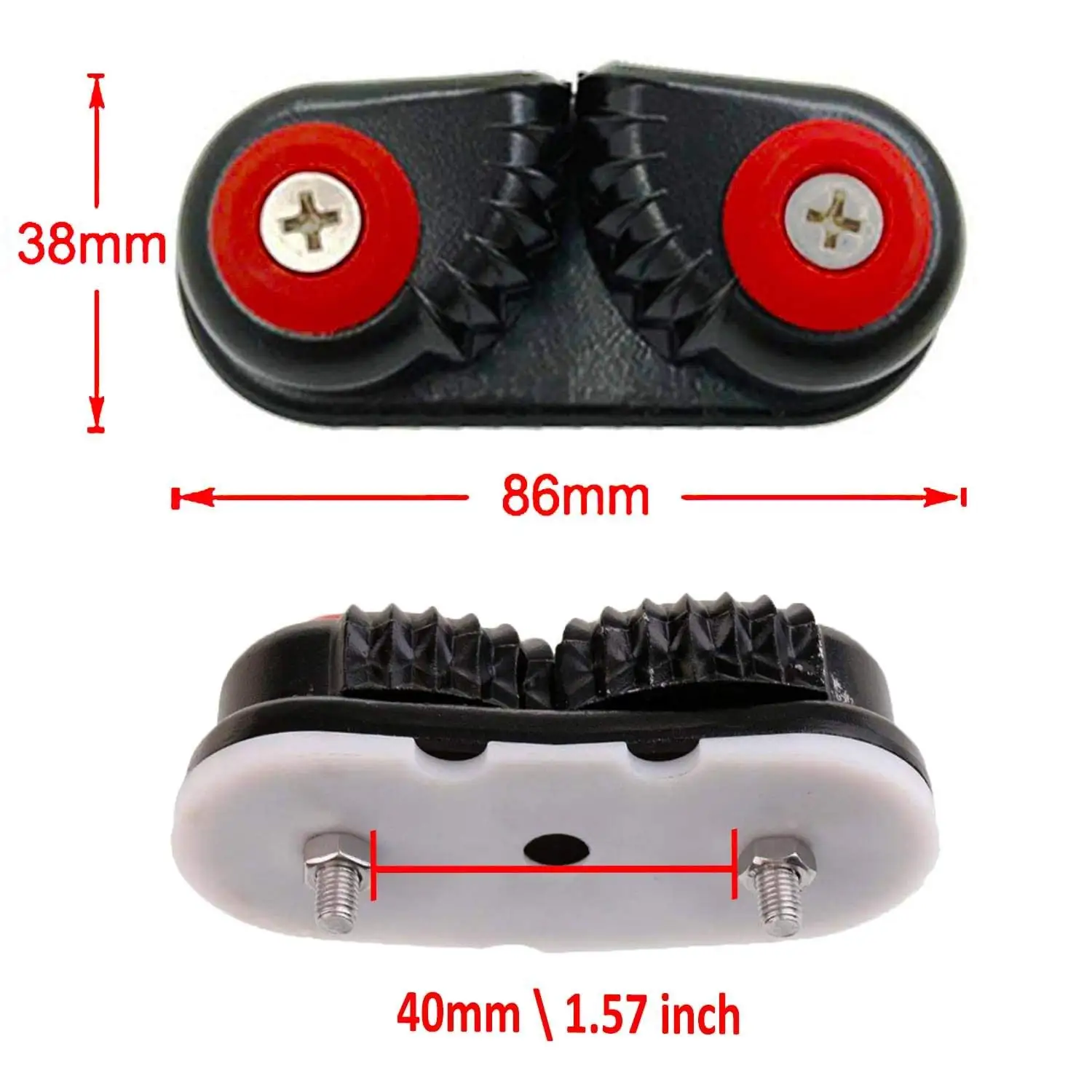 2 шт. Cam Cleat для парусной камеры с линейкой Fairlead размером до 5/8 дюймов анодированный