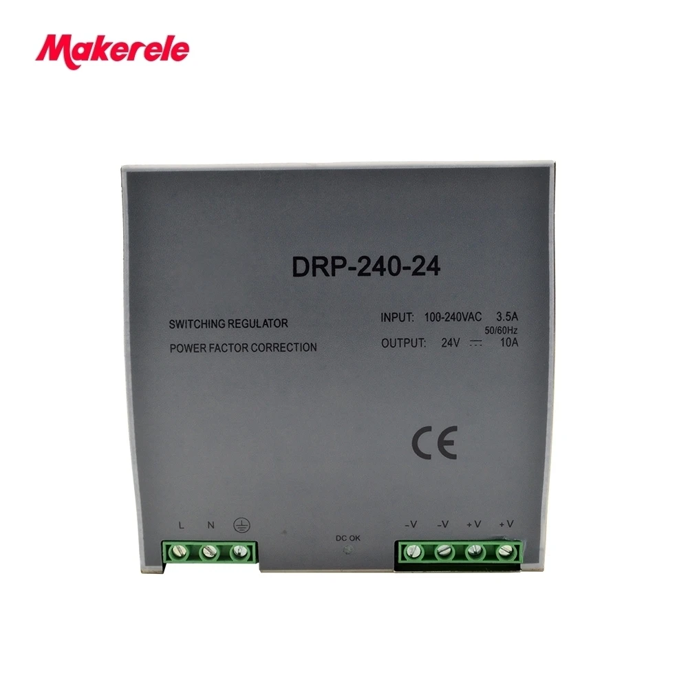 Single Output LED DC 240w Din Rail Power Supply 5V 12V 15V 24V 48V Transformer high quality switching power supply from makerele|din rail power|din