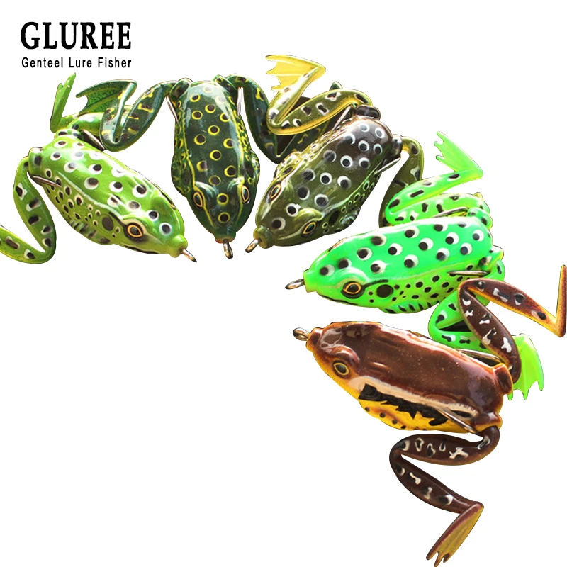Luree 5 шт./лот приманка для рыбалки Ray Frog см силиконовая резиновая Мягкая топвотер
