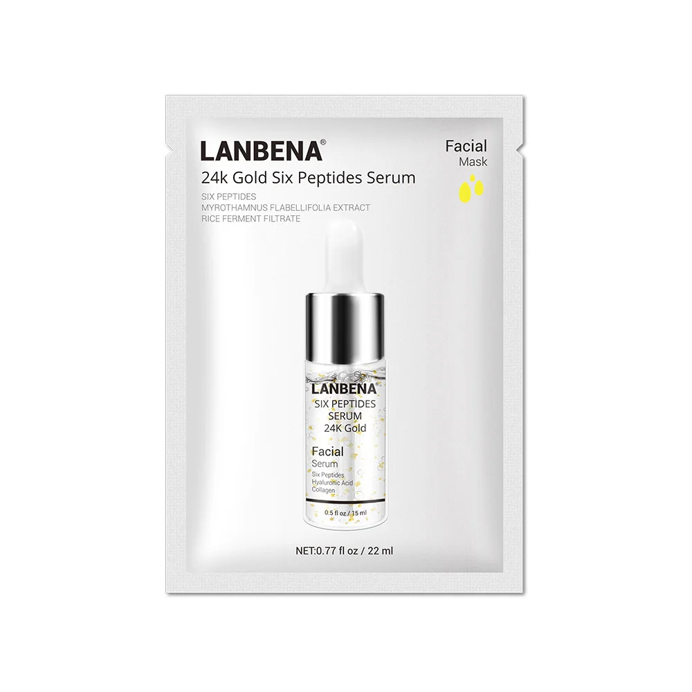 LANBENA 24K Gold Six сыворотка с пептидами увлажняющая оригинальная маска для лица уход