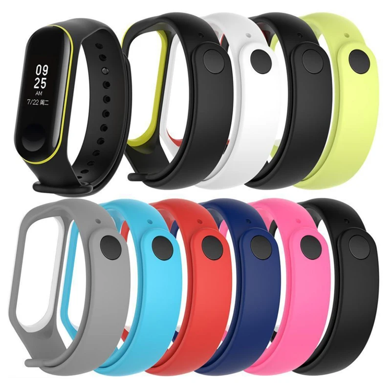 Ремешок силиконовый для Xiaomi Mi Band 3 спортивный браслет часов аксессуары xiaomi