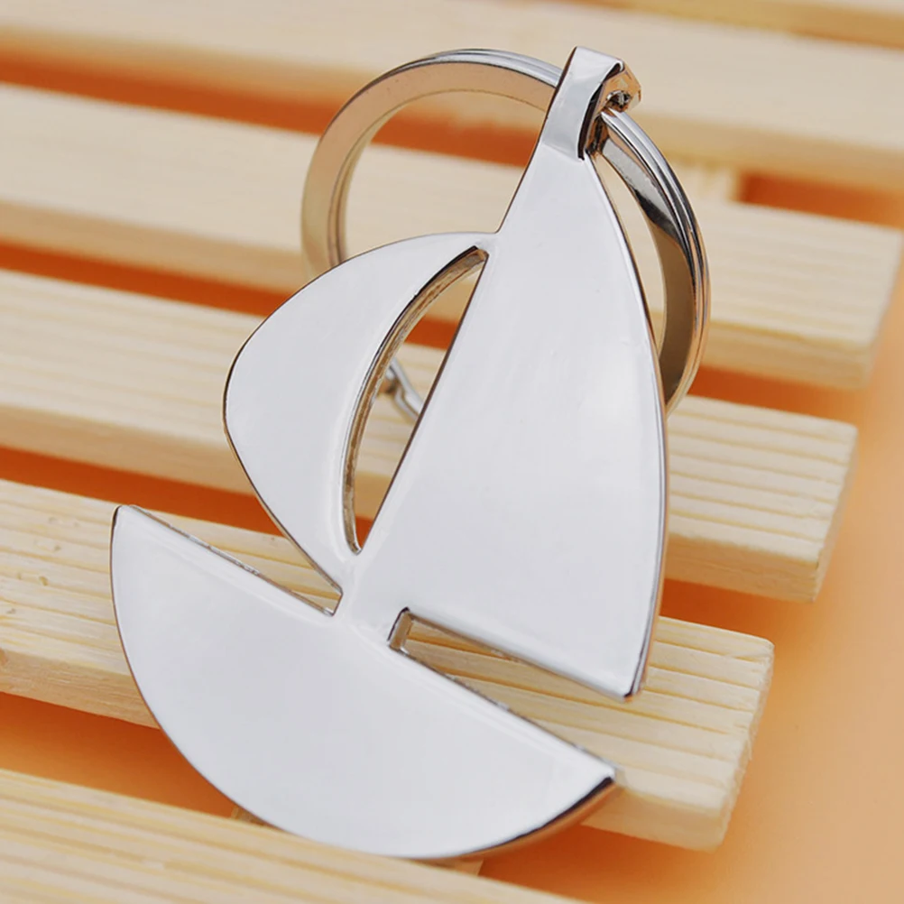 1PC Fashion Metal Stylish Creative Silver Simple Sailing Boat Key Holder Keychain Ring | Украшения и аксессуары