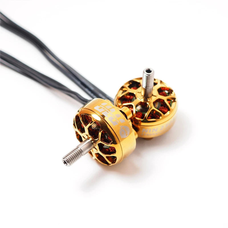 Бесщеточный мотор FLYWOO NIN N2306 2 6S FPV 1750/2450/2750KV золотистого/серебристого цвета для