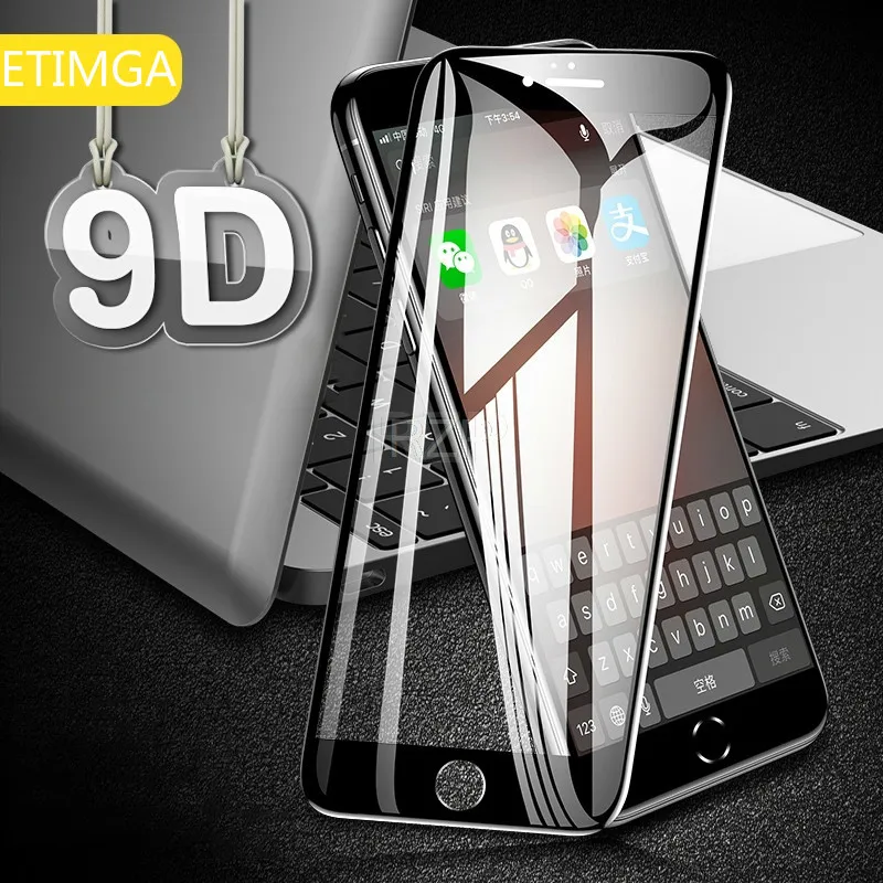 9D изогнутый край Полное покрытие закаленное стекло для iPhone 6 6S Plus защита экрана на