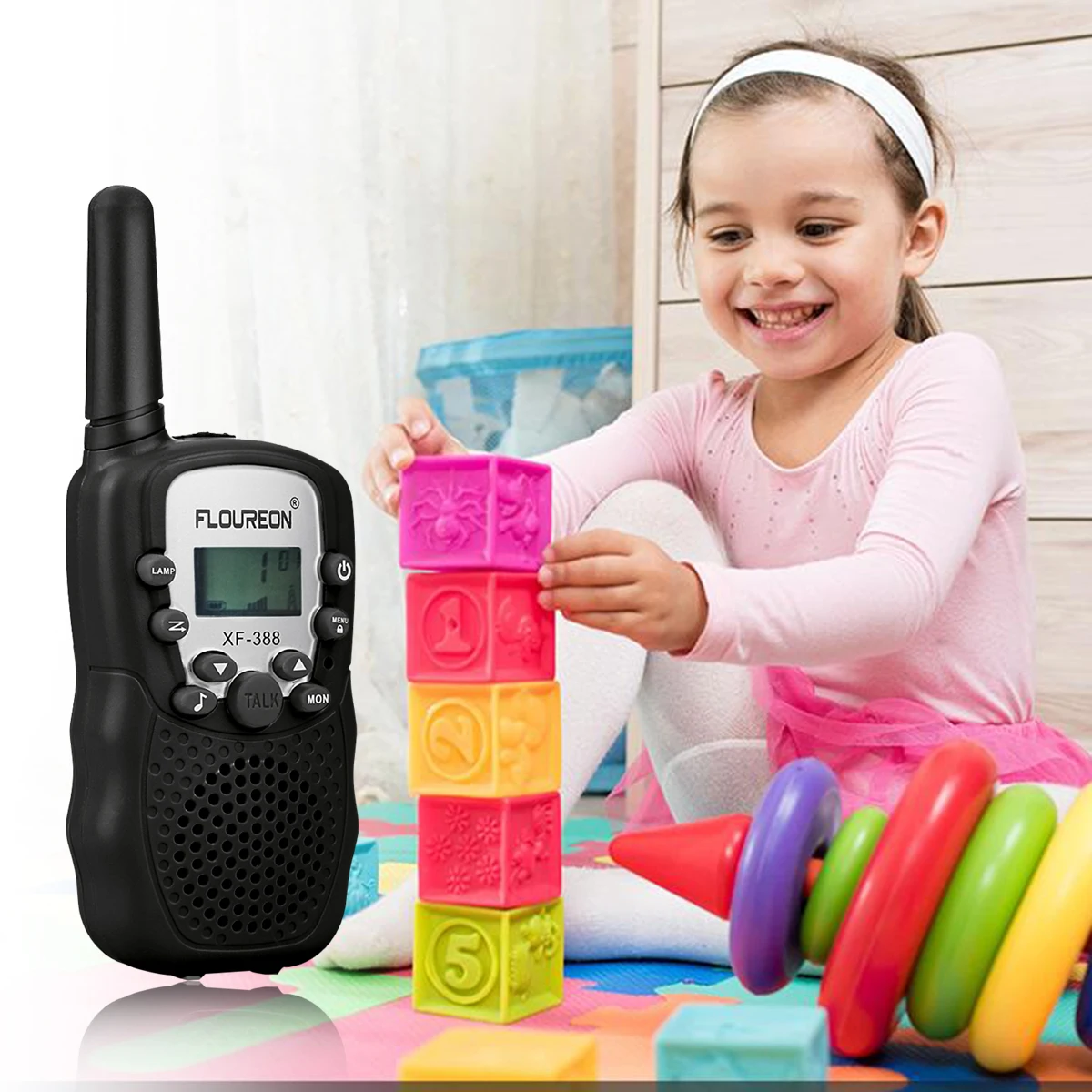 Floureon иди и болтай Walkie Talkie s детские игрушки UHF400 470MHz двухстороннее радио