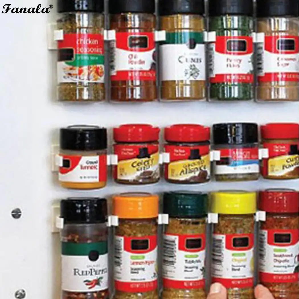 Прочная практичная стойка с зажимами для специй кухня дом 5 3 см/1 4 дюймов крепятся