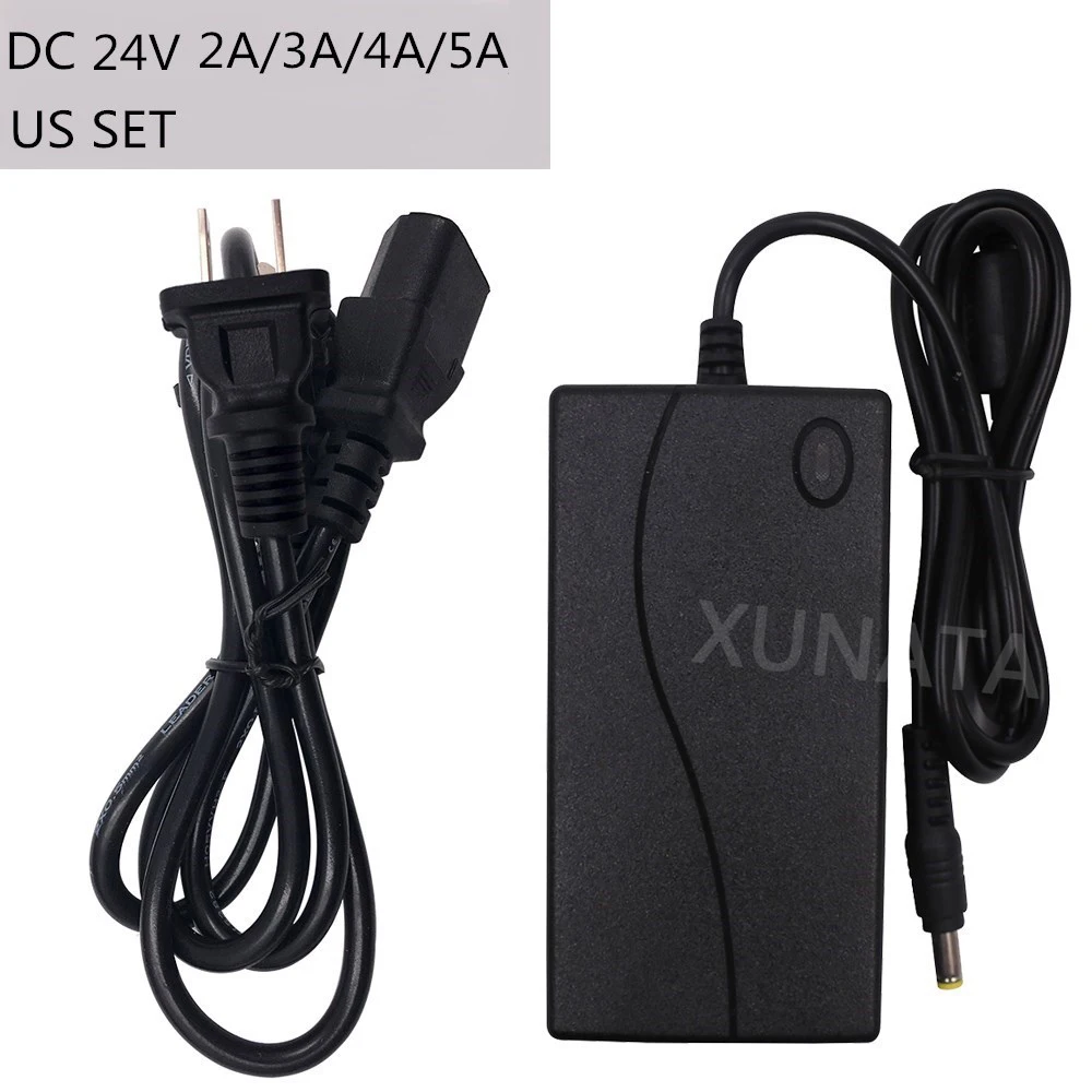 ЕС США AC110V 220V к DC24V трансформаторы питания адаптер Драйвер для 5050 2835 Светодиодные
