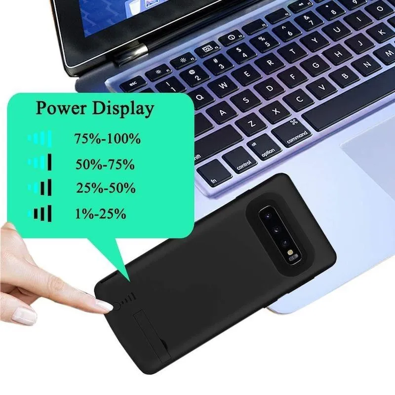 Для samsung Galaxy S10 плюс Батарея Дело 6000 mAh Внешняя Портативный зарядки Мощность банка