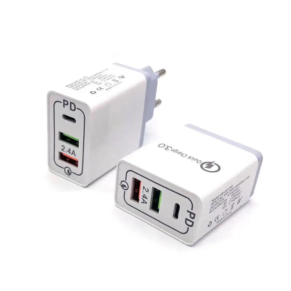 1 шт. 2 портовый USB PD3.0 QC3.0 быстрое зарядное устройство 2.4A Type C USB3.1 Быстрая зарядка