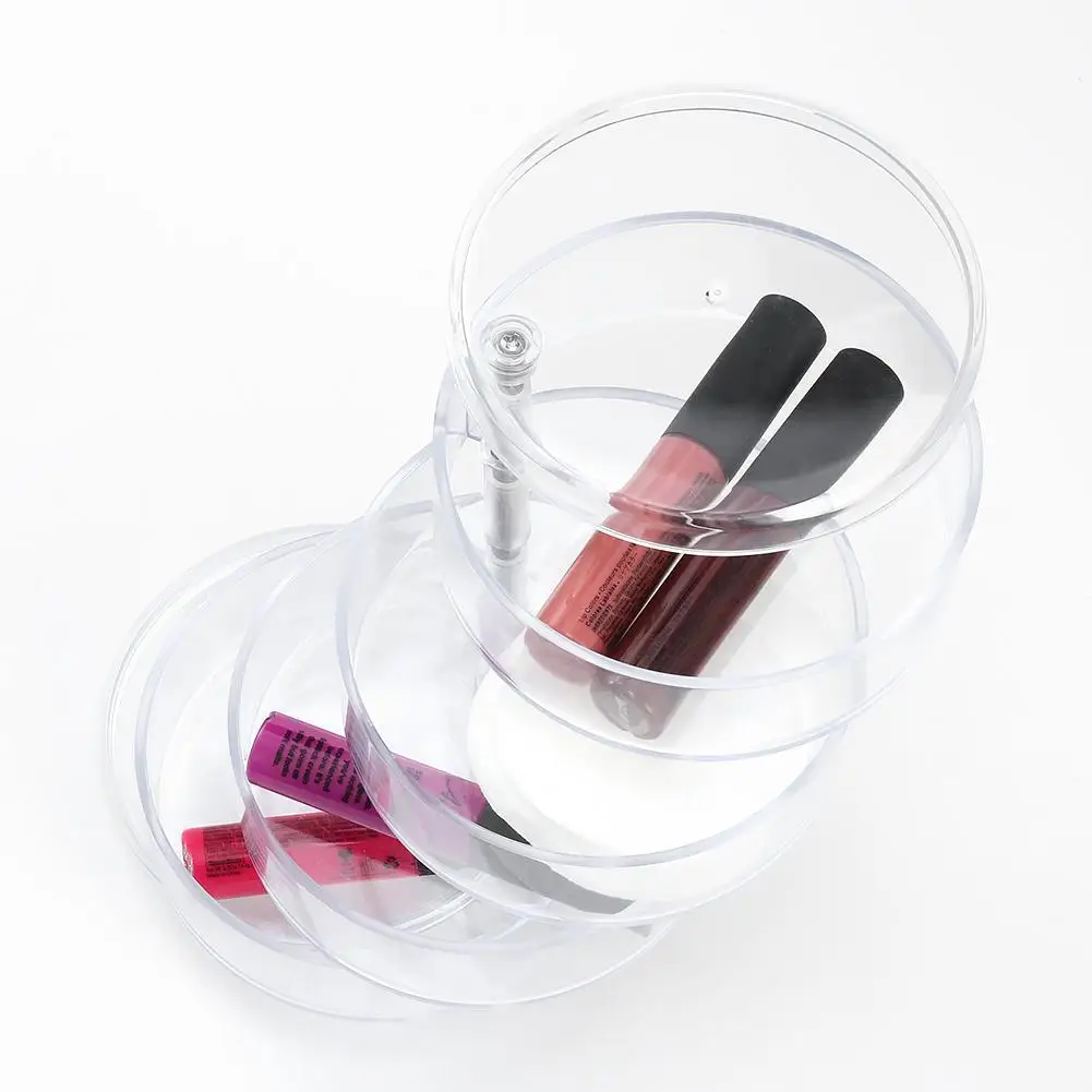 Многофункциональный 4-слойный акриловый вращающийся косметический Органайзер 11