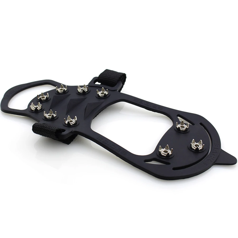 1 пара силиконовые захват льда восхождение кошки бахилы 10 гвозди открытый шипы