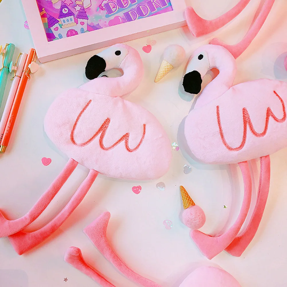 2019 Cute Newest Kawaii Cartoon Plush Flamingo Pencil Case Pen Bag Kids Stationery | Игрушки и хобби