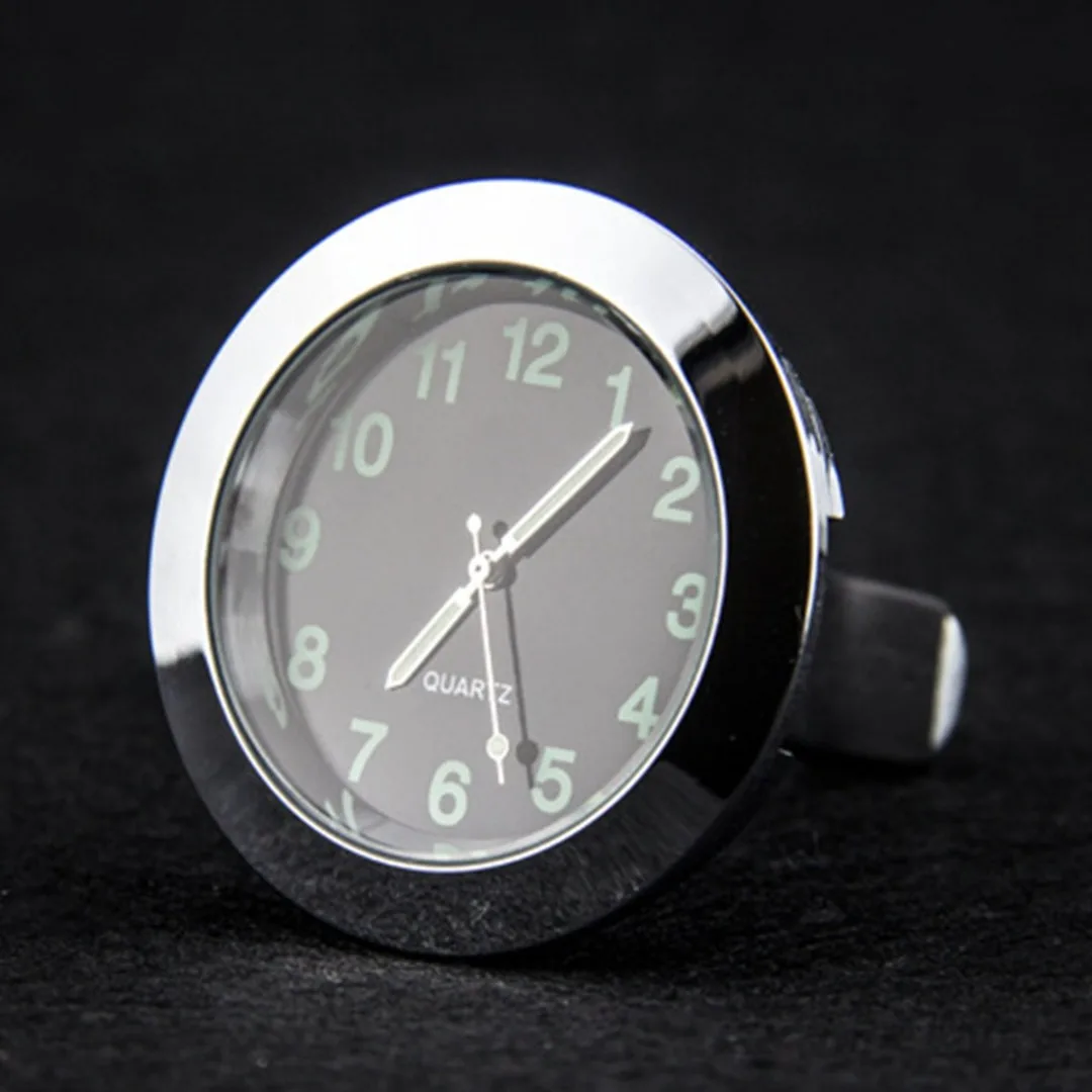 Мужские и женские автомобильные часы модного дизайна с люминесцентным покрытием и кварцевым механизмом для аксессуаров Мини крепление на часы.