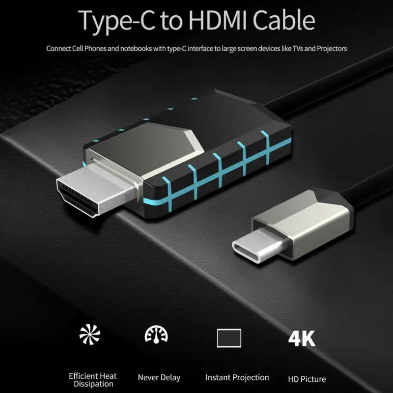 USB C Type на HDMI с поддержкой 4K 30 Гц адаптер конвертер кабель провод шнур для MacBook Galaxy